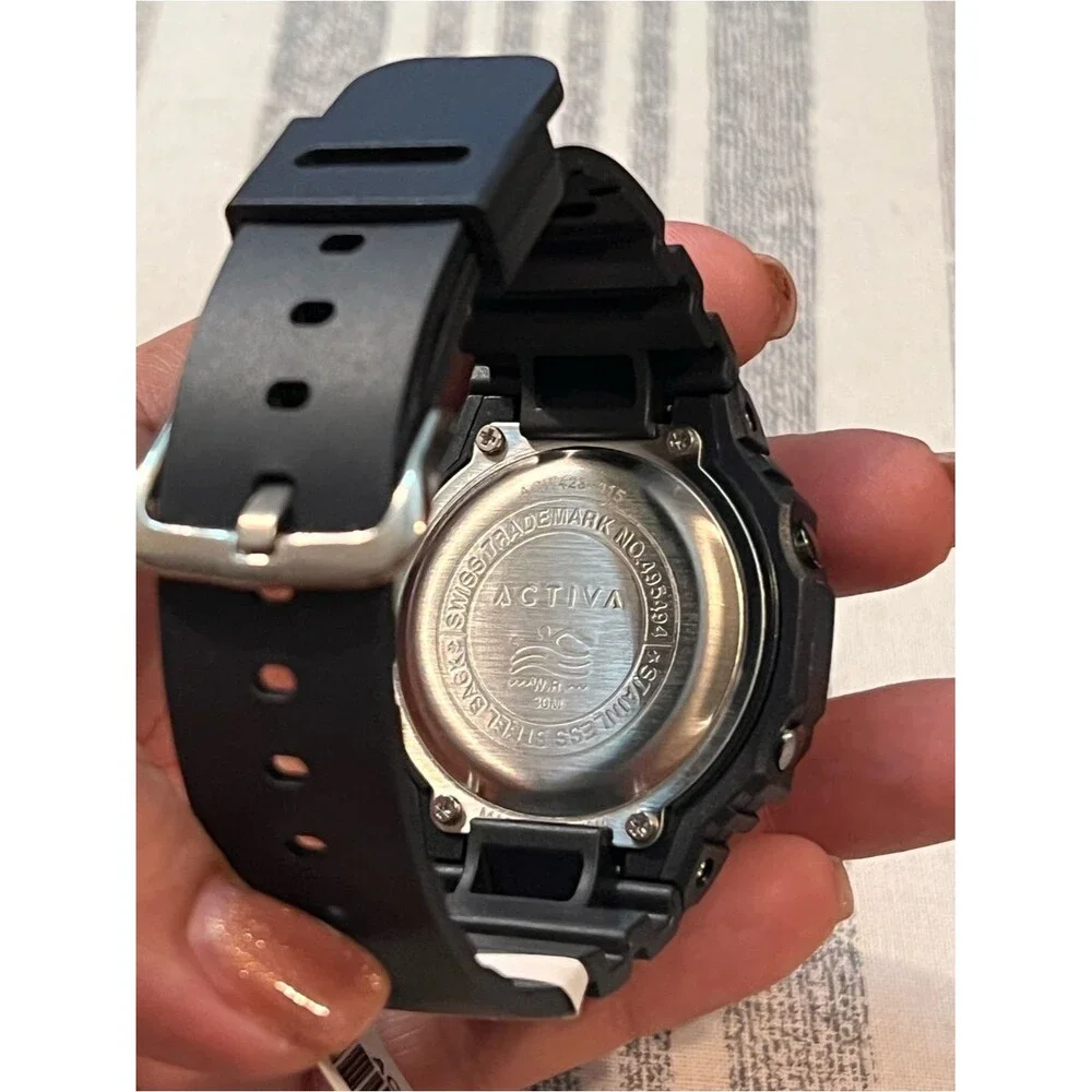 Activa by Invicta Dual Time Digital-Analog Watch - Black and Silver
